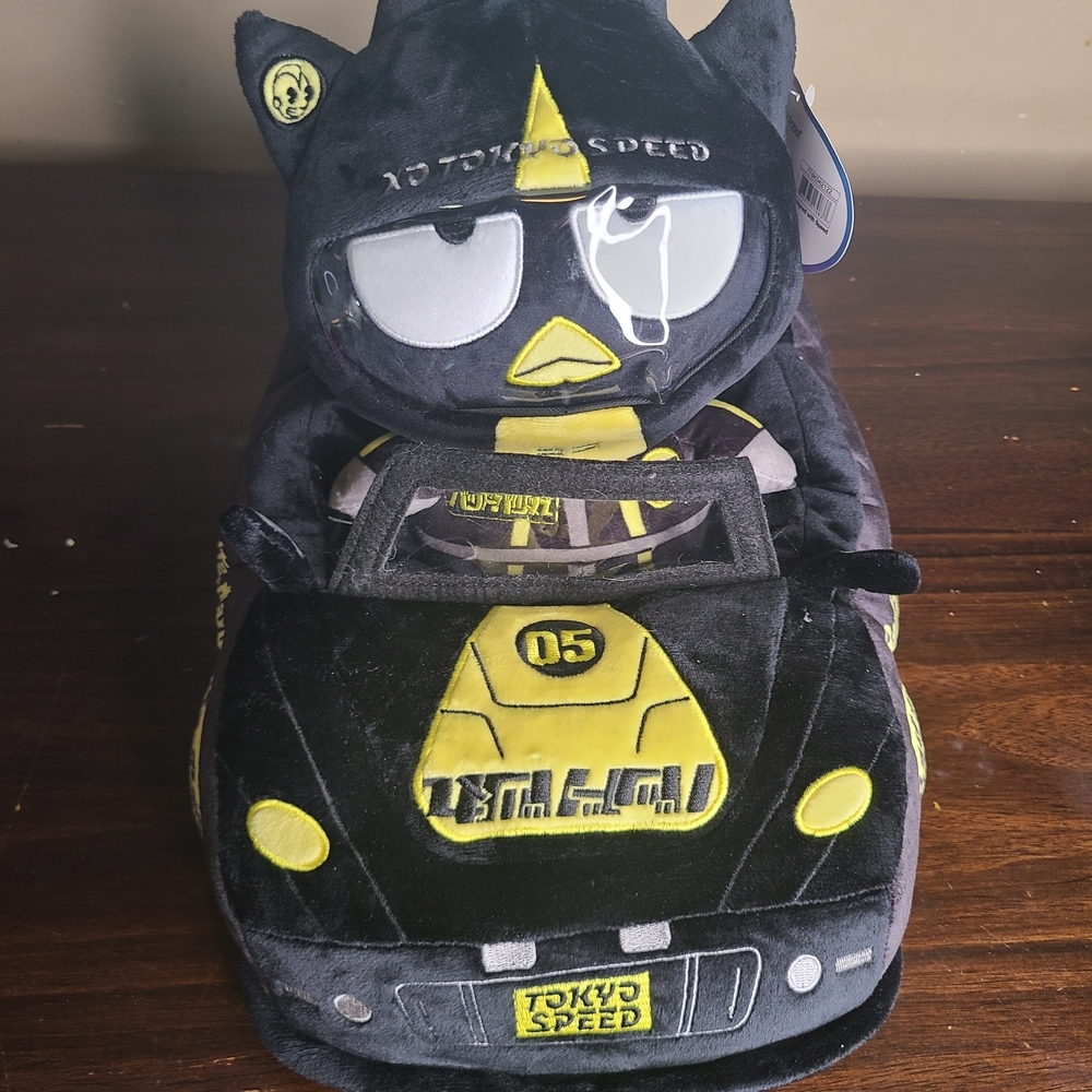 Black and Yellow Plush Toy Car